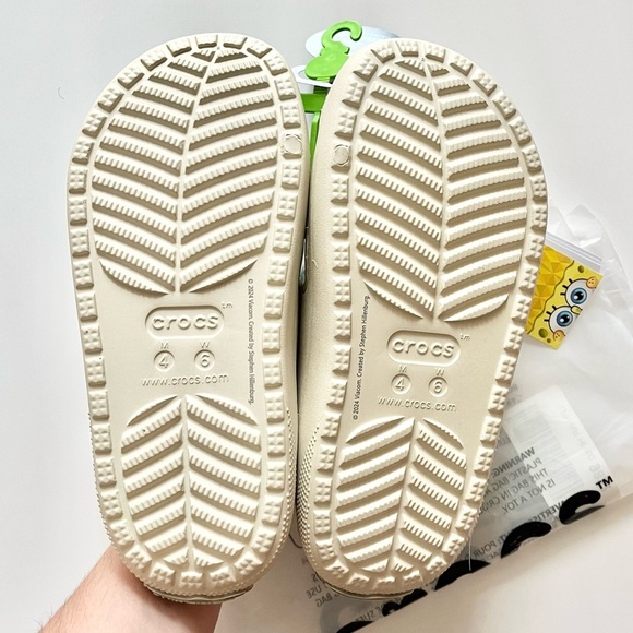 NWT RARE SpongeBob SquarePants Cozzzy Terry Sandal Cream & Blue Size Women’s 6 - Picture 8 of 8